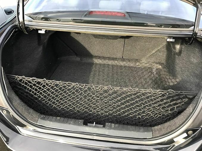 Rear Trunk Organizer Cargo Net for Honda Civic 2006-2011 – Envelope Style Cargo Net for Sedan - Premium Mesh Car Trunk Organizer Vehicle Carrier Storage – Compatible with Civic