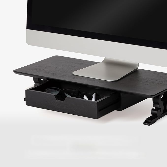Anji Mountain Monitor Stand - Desktop Organizer & Laptop Riser, Ergonomic Monitor Riser, Space-Saving Monitor Stand for Desk, Durable Construction, Easy Assembly, Ideal for Home & Office