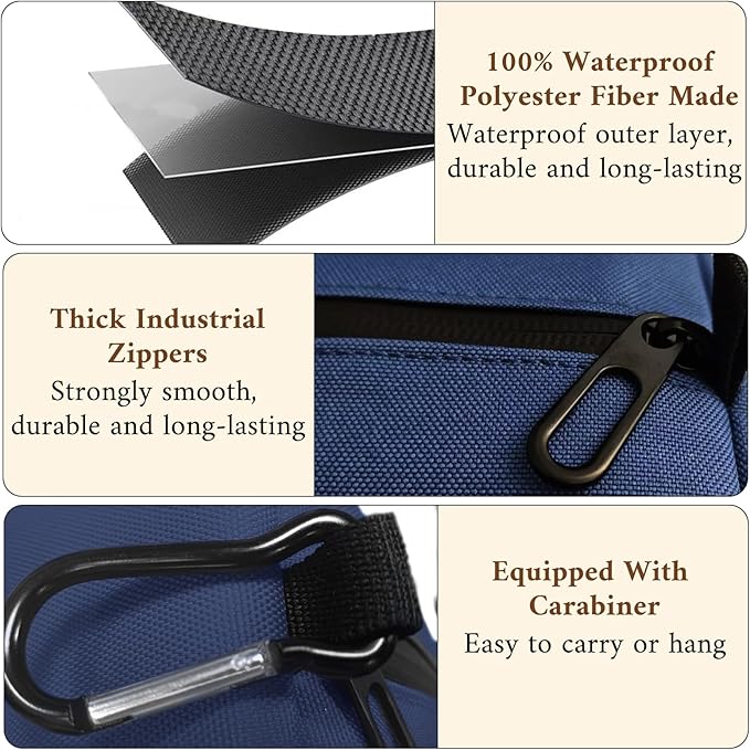 Small Toiletry Bag for Men, Travel Bag Waterproof and Foldable for Storage Mini Toiletry Bag Equipped With Carabiner for Easy Portability (dusty blue)
