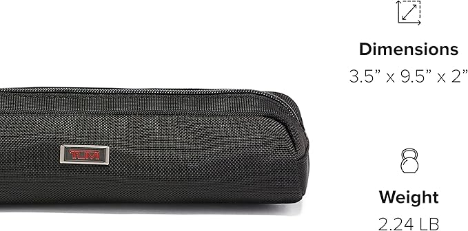 TUMI - Alpha Electronic Cord Pouch - Slim Zip Entry Travel Tech and Cable, Charger and Small Accessory Organizer - Black