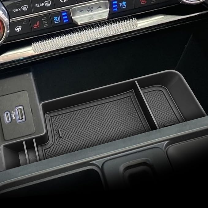YEE PIN 2025 Ford F150 XLT Center Console Tray Hidden Storage for 2021-2026 Ford F150 & 2022-2024 F150 Lightning XLT F150 Console Organizer Middle 2025 F150 Console Tray for 2025 F150 XLT Accessories