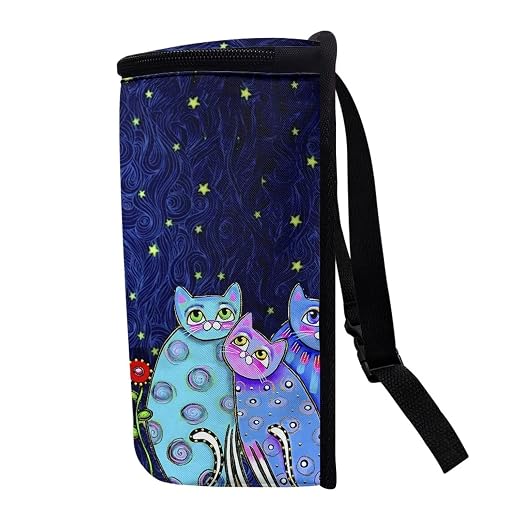 Talayituse Galaxy Cat Print Car Trash Can with Lid, Leak Proof Auto Trash Bag Hanging Vehicle Garbage Can Multipurpose Storage Container for Back Seat Road Trip