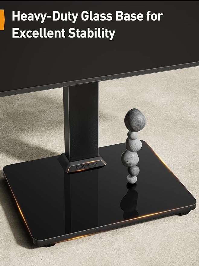 Perlegear Dual Vertical Monitor Stand for 13-40 inch Screen, 13 Height Settings, Dual Computer Stand with 360 Degree Rotation, Up to 44 lbs, Max VESA 100x100mm, PGTVS30