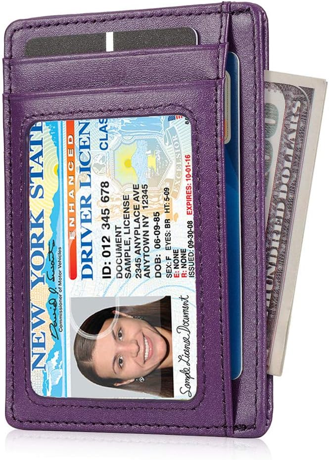 GH GOLD HORSE Slim RFID Blocking Card Holder Minimalist Leather Front Pocket Wallet for Women | Slim