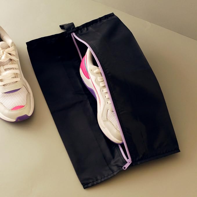 Ecoright Shoe Bags for Travel, Set of 2, 100% Recycled Water-Resistant Zipper Pouch Bags, Shoe Bags for Storage, Travel Essentials for Men & Women