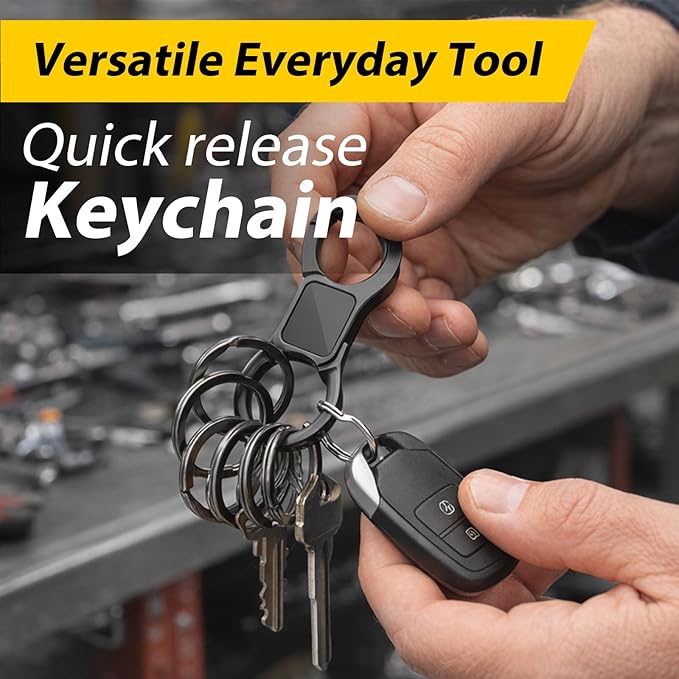 DAYGOS Key Chain - Quick Release Keychain with 8 Key Rings - Heavy Duty Car Keychains Organizer