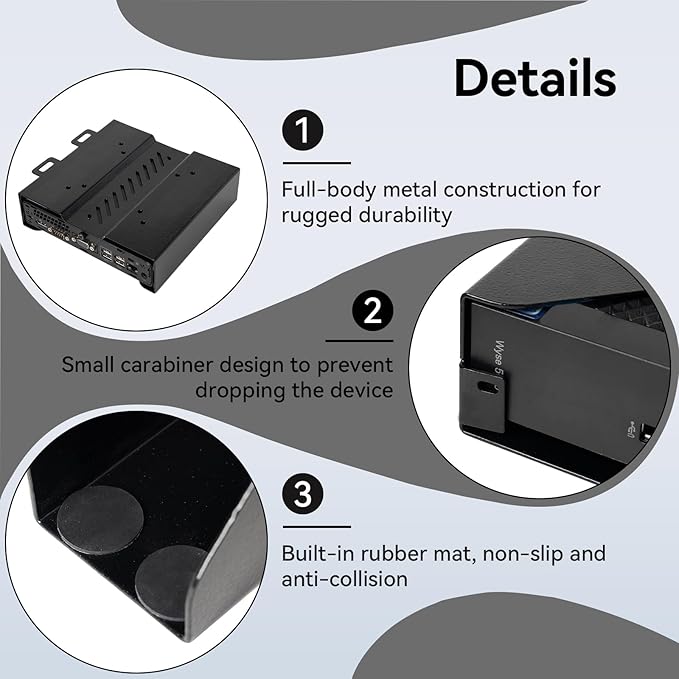 Shinar Metal Holder Compatible with Dell Mini PC Mount Mounting Bracket Form Factor Housing VESA Mount Adapter Underdesk and Wall Mount Suitable for MFF3040,3046,3050,3070,3080,5050,5060