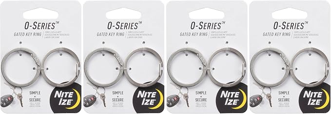 Nite Ize O-Series Gated Key Ring, Stainless Steel Split Ring Alternative, 2 Count (Pack of 2)