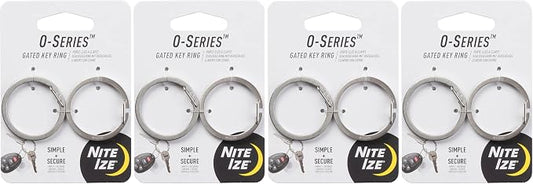 Nite Ize O-Series Gated Key Ring, Stainless Steel Split Ring Alternative, 2 Count (Pack of 2)