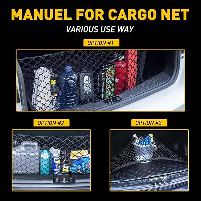 for Subaru Outback Envelope Style Truck Bed Cargo Net - Fits 2013-2024 2025 2026 Outback Accessories Cargo Net for Pickup Truck Bed - Heavy Duty Carabiners