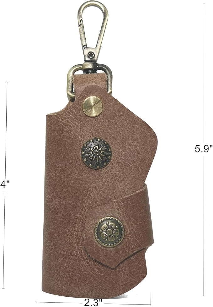 Handmade Leather Key Chain Holder, Leather key case for key storage Car Key Holder Home Door Key Bag