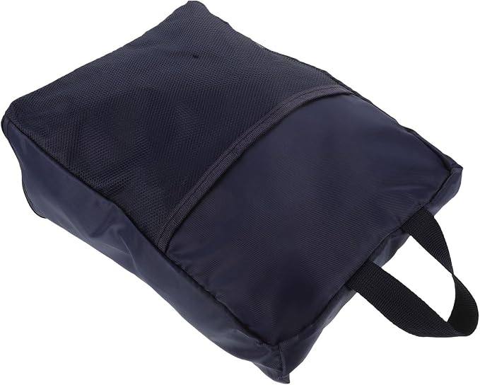 Large Capacity Waterproof Shoe Bag for Travel and Gym, Portable Dustproof Shoe Organizer with Stylish Dark Blue Fabric, Multipurpose Packing Storage for Sports and Outdoor Use