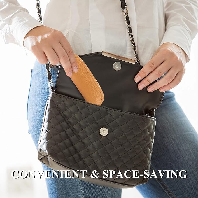 Full Grain Leather Coin Pouch - Travel Small Coin Purse with Zipper - Mini Key Pouch Change Purse for Women and Men (Brown)