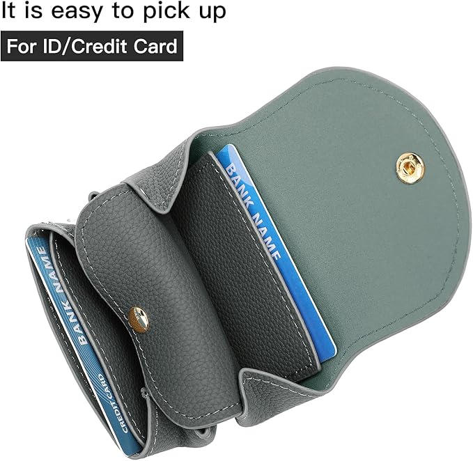 SENDEFN Leather Coin Purse for Women Small 3 Cash Change Pouch Holder Wallets