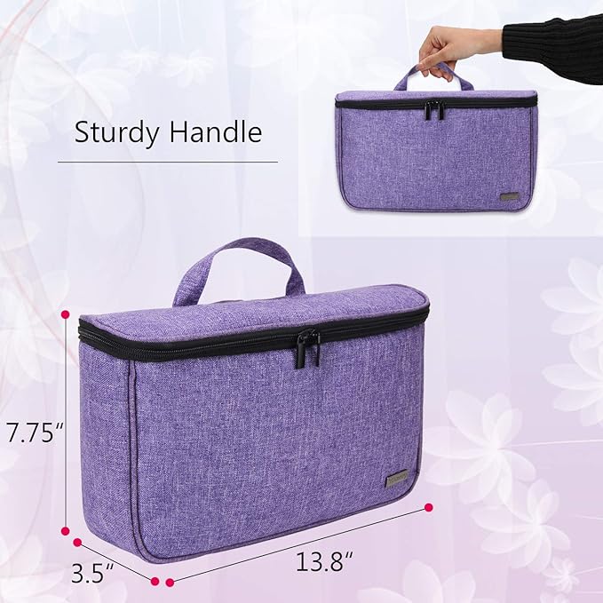 Teamoy Travel Storage Bag Compatible with Dyson Airwrap Styler, Portable Travel Organizer for Airwrap Styler and Accessories, Top-Opened, Purple
