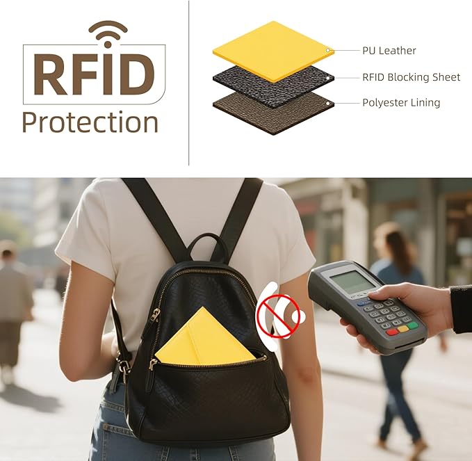ZOPPEN Mulit-purpose Rfid Blocking Passport Holder Travel Wallet (Ver.4) Passport and Vaccine Card Holder ComboTri-fold Document Organizer Travel Essentials