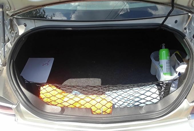 Rear Trunk Organizer Cargo Net for Chevrolet Camaro 2010–2015 – Envelope Style Black Cargo Net for Coupe – Premium Mesh Elastic Car Trunk Organizer – Compatible with Chevy Camaro