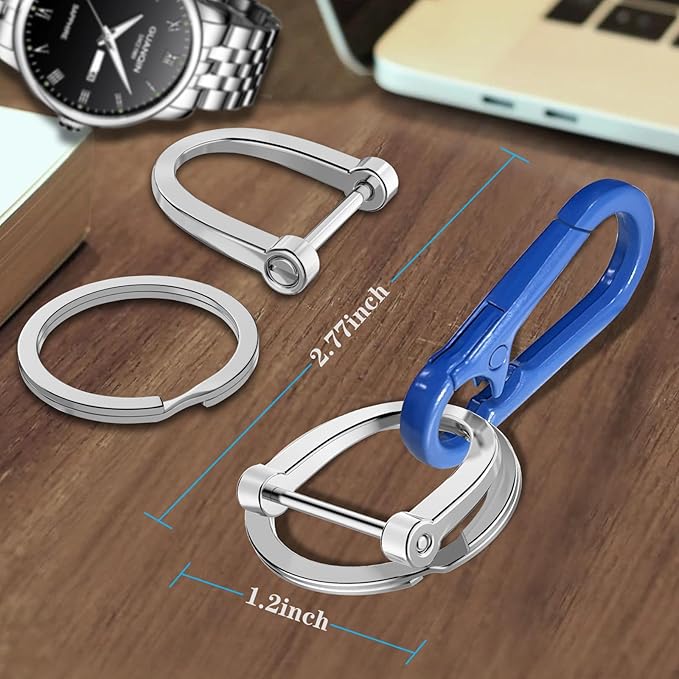 Zinc Alloy Key Chain 3 Packs Keychain Keyring Organizer Key Ring Holder Clip for Men and Women