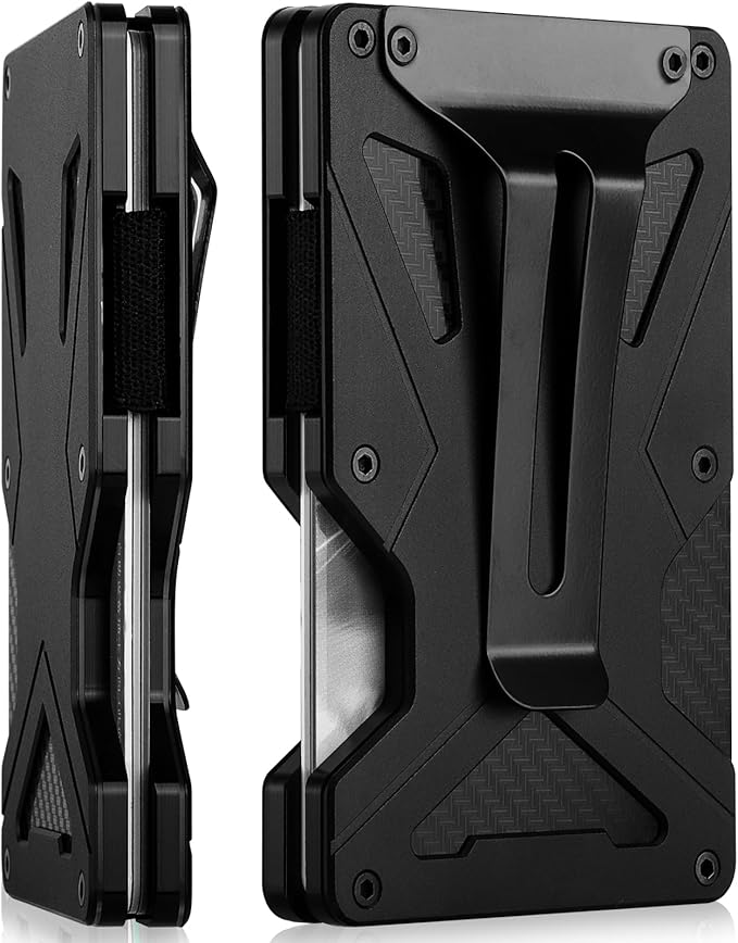 ONLOOKER Wallet for Men, Slim Tactical Wallet - Minimalist Aesthetics, Holds up to 15 Cards, RFID Safe, Blocks Chip Readers, Aluminum Wallet with Money Clip