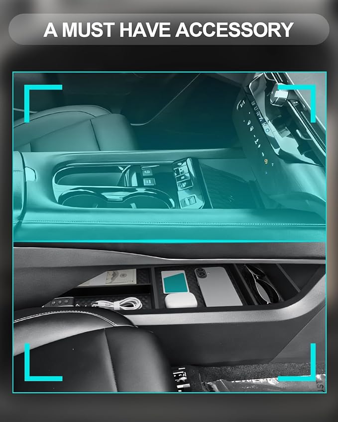 CDEFG 2Pcs for 2025 2026 Murano Center Console Organizer for 2025 2026 Murano Accessories Lower Console Organizer Tray Armrest Storage Box