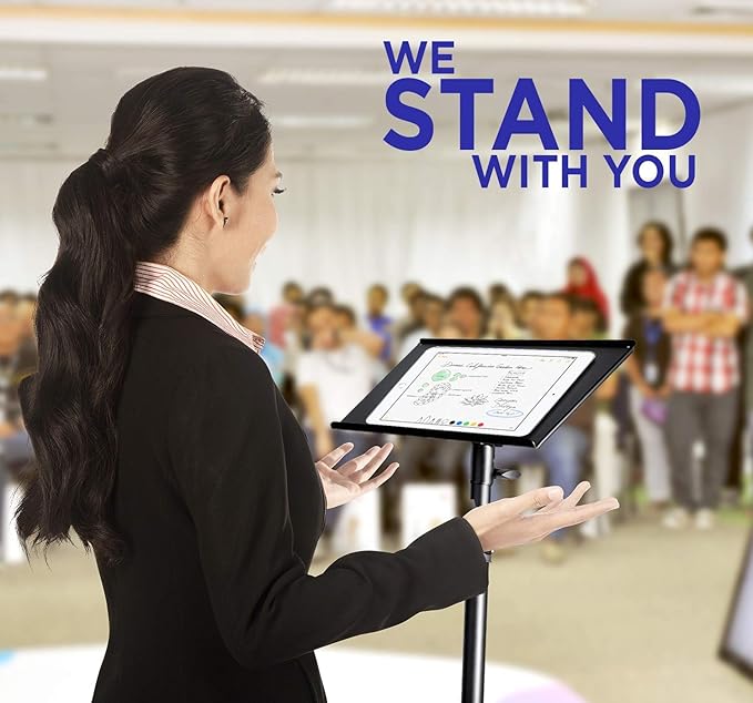 STARUMENT Projector Stand Tripod, Laptop Tripod Stand Adjustable Height 32.3????52??| Lightweight & Portable 15.3??x 12.2??Tilted Portable Laptop Stand | Raised Edges for Protection