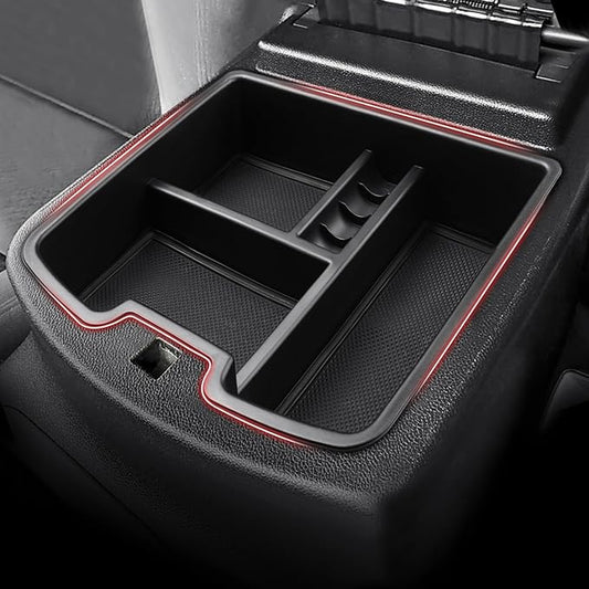 Autorder Center Console Organizer for 2007-2013 Chevrolet Silverado/GMC Sierra 1500 2500 3500 Accessories Armrest Storage Box Secondary Insert Tray with 2 Color Mats