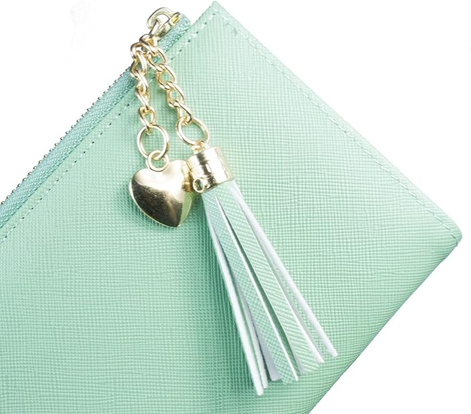 Valentoria Womens Wallet Cute Elegant Long Slim Card Holder Case Minimalist Coin Purse Thin Tassels Zip Clutch Wallets for Girls Ladies | Cute, Elegant, Long, Slim, Case, Minimalist