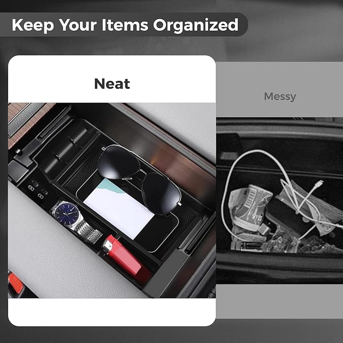 Center Console Organizer Compatible with 2021 2022 2023 2024 Toyota Sienna Accessories Center Console Tray Organizer ABS Armrest Box Insert Tray