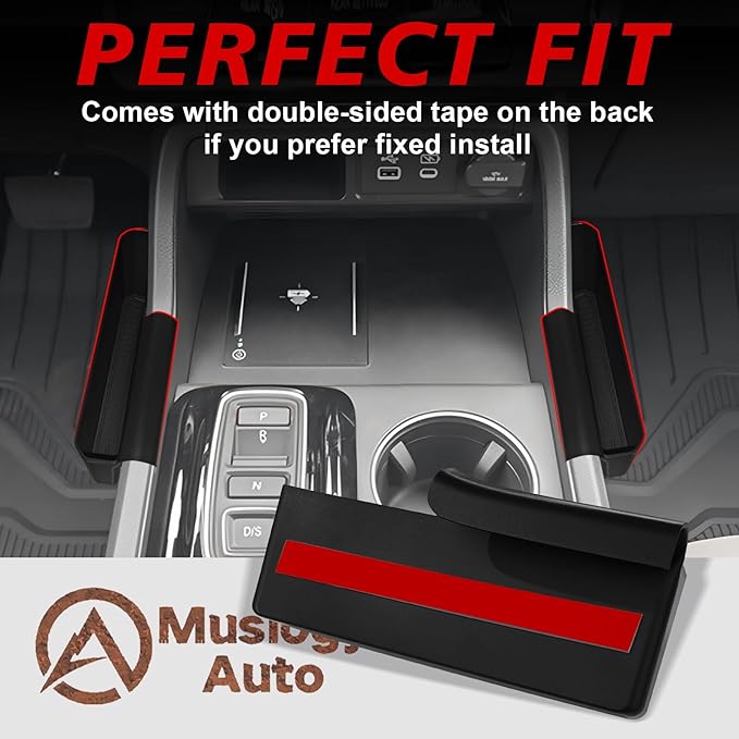 Muslogy for 2026 2025 2024 2023 Pilot Center Console Shifter Storage Box ABS Material Console Side Organizer Left & Right Set Compatible with Honda Pilot 2023-2026