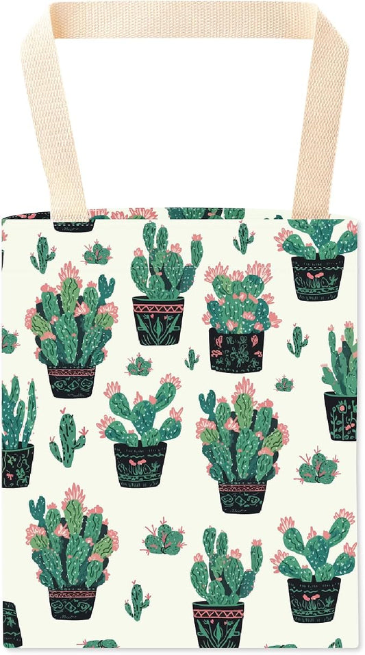 CREATCABIN Cactus Car Trash Bag Car Garbage Bag Hanging Back Seat Organizer Trash Can Bin One-Handed Strap Garbage Reusable Waterproof for Car Accessories Vehicle Travelling Camping 11.8x9.84 Inch