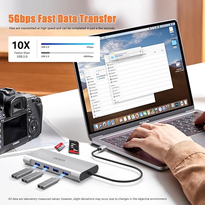 11-in-1 USB C Hub Multiport Adapter, USB C Docking Station with 4K HDMI, VGA 1080P, 100W PD, Ethernet, SD/TF, Audio, USB 3.0 Port, Laptop Dock for MacBook Pro/Air, iPad, Windows (Light Gray)