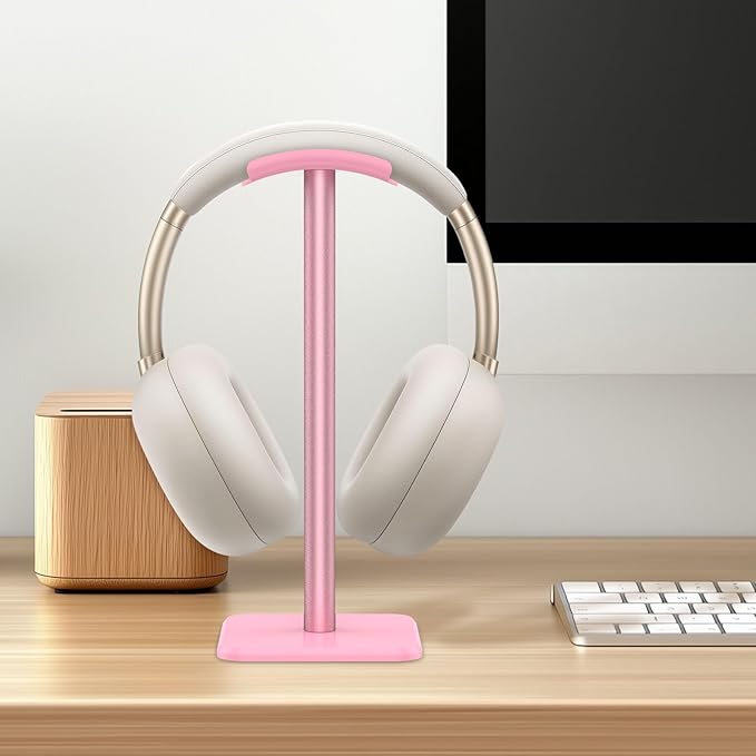 Headphone Stand, Universal Gaming Headset Holder, Portable & Disassemblable, Pink