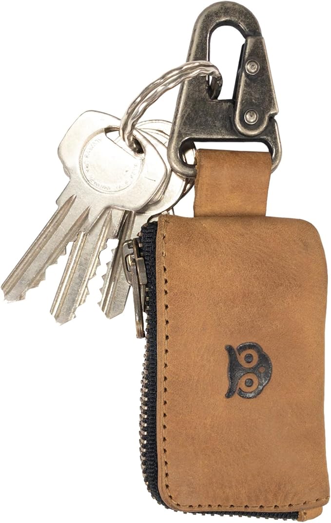 Hide & Drink, Rustic Leather Car Key Holder, Headphone & Charging Cables, Memory Cards, Handmade :: Single Malt Mahogany