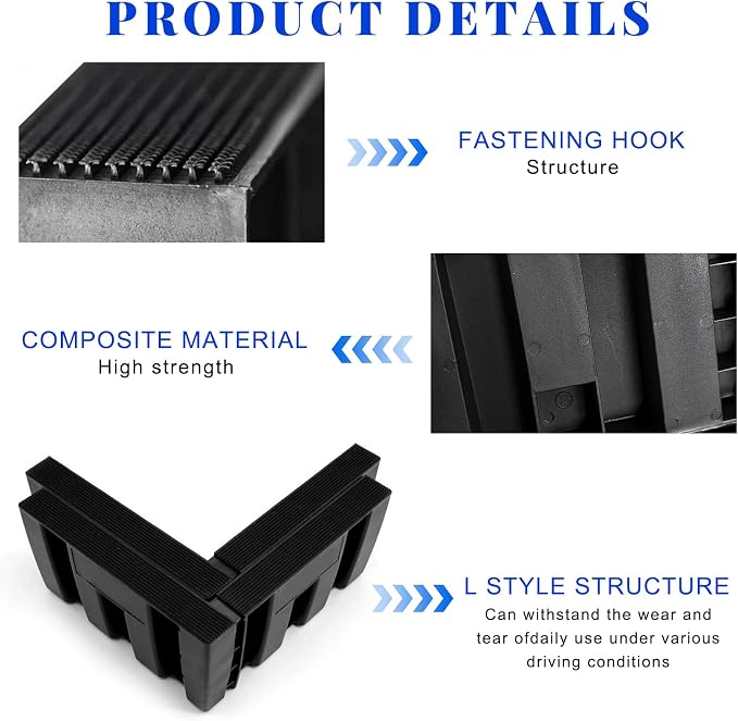 4 PCS Multipurpose Cargo Organizer Blocks, Plastic Trunk Storage Organizer Blocks for Felt Carpet, Space Saving Cargo Trunk Divider Adjustable Blocks for Truck SUV Van
