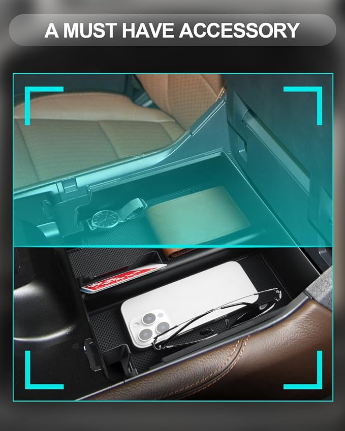 CDEFG for 2026 Ford Expedition Center Console Organizer for 2025 2026 Ford Expedition (Active/Platinum/Tremor/King Ranch) Accessories Middle Console Organizer Armrest Storage Box