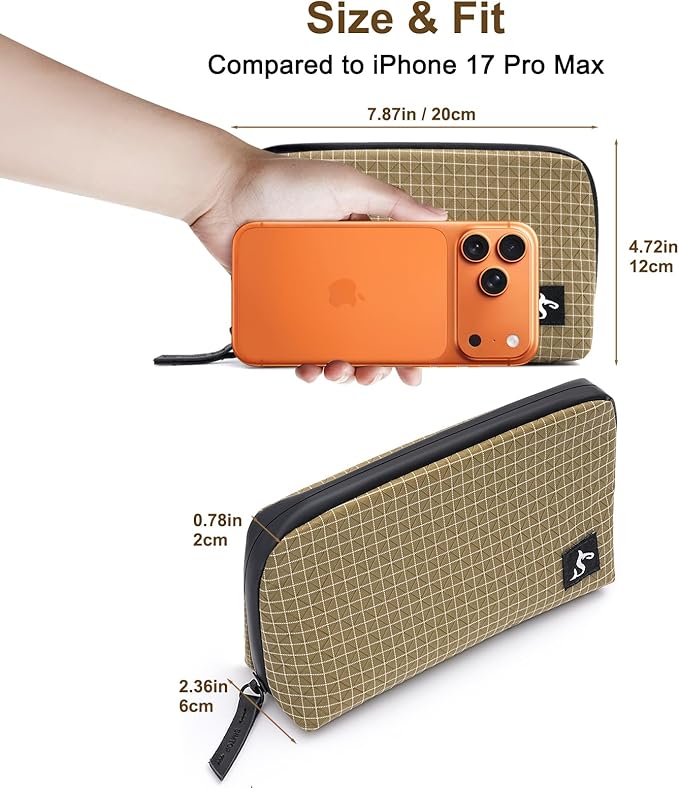 simtoper Small Electronics Organizer Travel Case – Slim Travel Cable Pouch for Small Tech Accessories, Cords, Chargers, Earbuds – Lightweight Mini Tech Bag for Backpack, Business, Travel