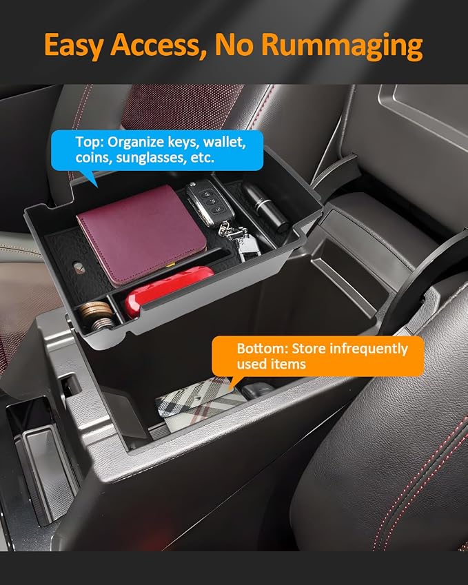 CDEFG for Chevy Blazer 2020-2025 2026 Accessories Center Console Organizer Tray Blazer (2LT, 3LT, Premier, RS) Armrest Storage Middle Console Insert