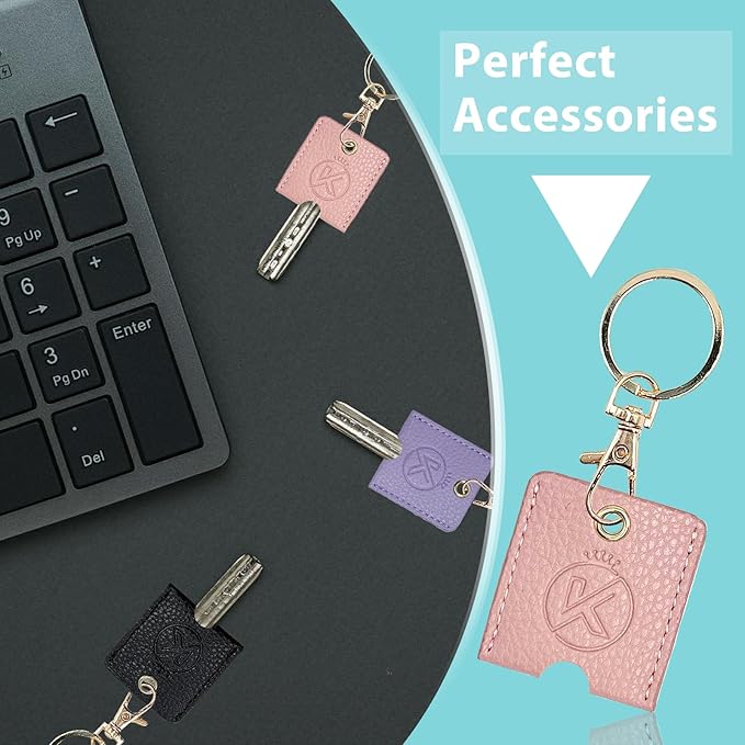 Soft Leather Key Sleeve, 3pcs Keychain Key Fod, Protector for Broken Car Keys