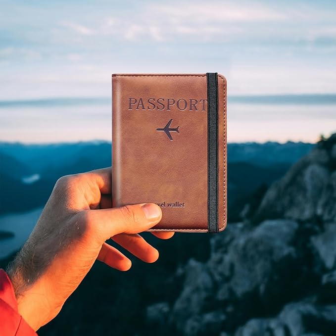 Passport Holder for Travel Women and Men RFID Passport Holder with Card Slots Holder Passport Case Passport cover Passport Wallet Travel Essentials and Accessories