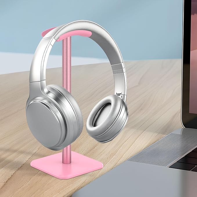 Headphone Stand, Universal Gaming Headset Holder, Portable & Disassemblable, Pink