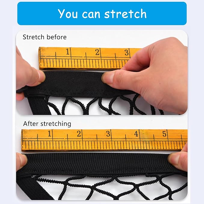 Highly Elastic Cargo Net, Double Layer Mesh Storage CargoNet Truck Elastic Cargo Luggage Storage Mesh Universal Travel Convenient