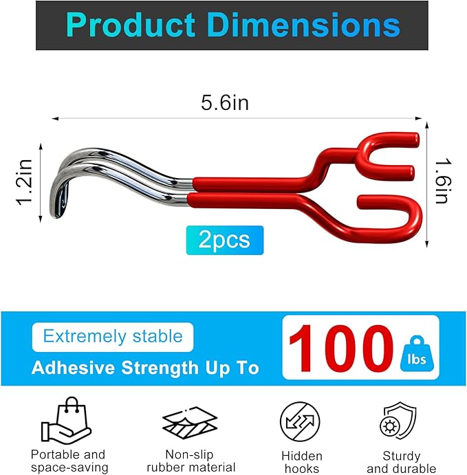 2-Pack Hard Hat Holder for Truck: Heavy Duty Bow Buddy - Universal Bow Carrier for SUV, Trucks Or Sedans, Headrest Hooks, Seat Back Organizer for Bags, Hard Hats & Archery Equipment