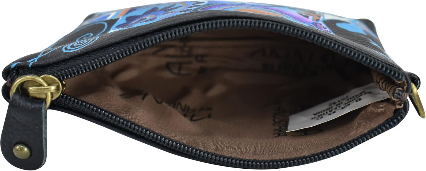 Anna by Anuschka Women's Hand Painted Leather Coin Pouch Purse