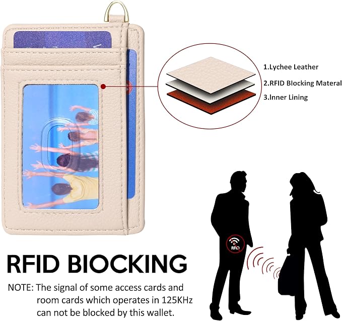 Badiya Credit Card Holder Slim Minimalist Wallet, Front Pocket Purse RFID Blocking Wallet Compact Card Case with ID Window for Women & Men