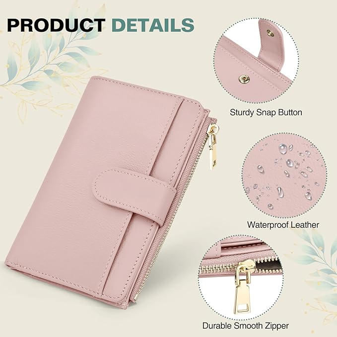 Passport Holder for Travel, Leather Passport Wallet with Airtag Slot, RFID Blocking Travel Wallet for Women Men, Passport Cover with Air Ticket Card Cash Coin Pocket, Travel Essentials Gift