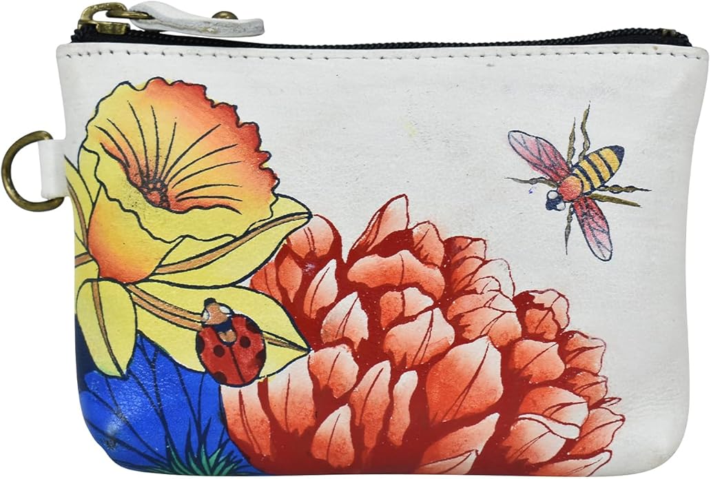 Anna by Anuschka Women's Hand Painted Leather Coin Pouch Purse