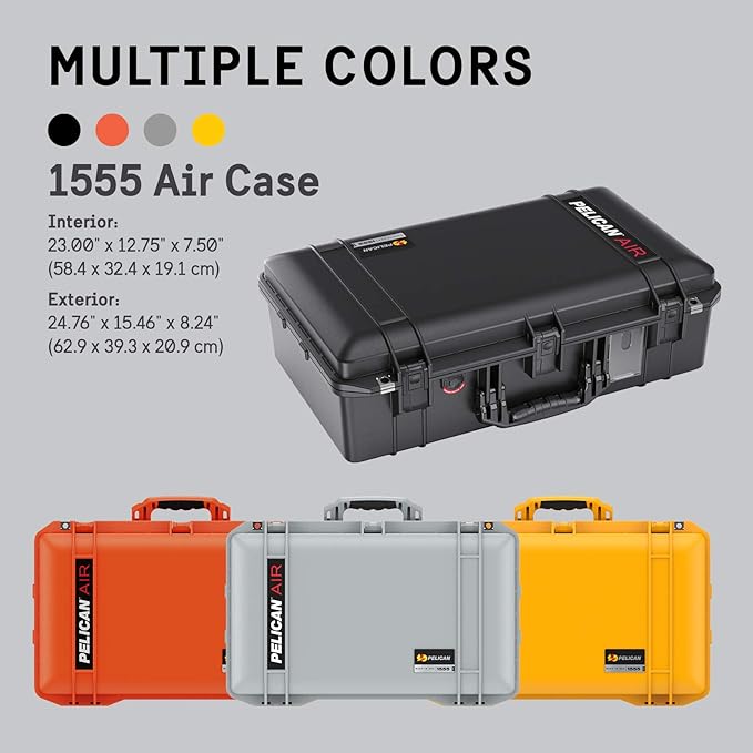 Pelican Air 1555 Case With Foam - Yellow