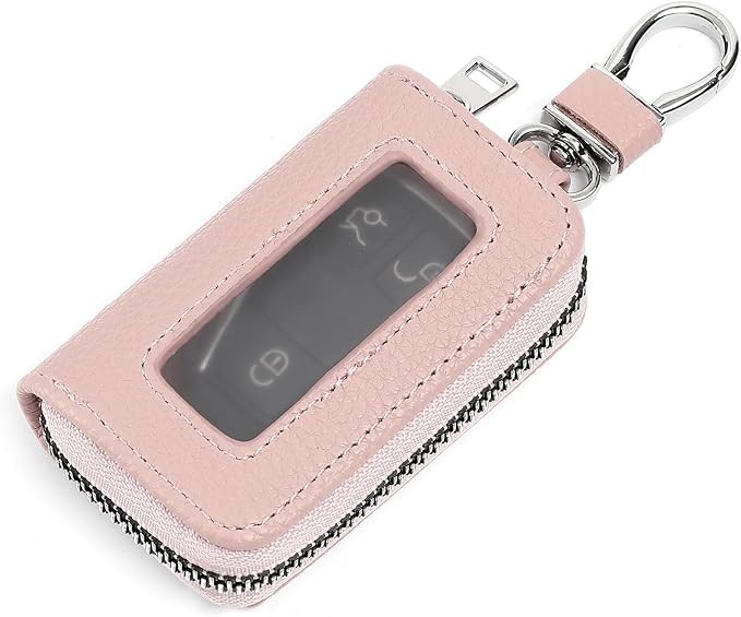 SENDEFN Universal Car Key Fob Case Leather Smart Remote Keychain Protector Holder