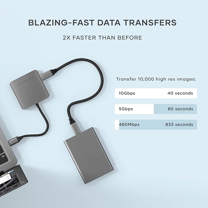Satechi USB-C Hub: 4-in-1 with 100W Pass-Through & 10Gbps USB 3.2 for MacBook, iPad, Surface, Chromebook & More