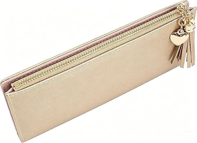 Valentoria Womens Wallet Cute Elegant Long Slim Card Holder Case Minimalist Coin Purse Thin Tassels Zip Clutch Wallets for Girls Ladies | Cute, Elegant, Long, Slim, Case, Minimalist